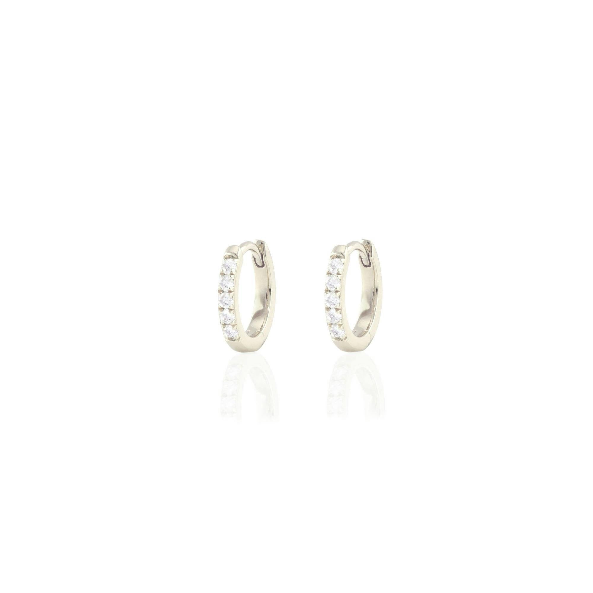 Crystal Huggie Hoop Earrings