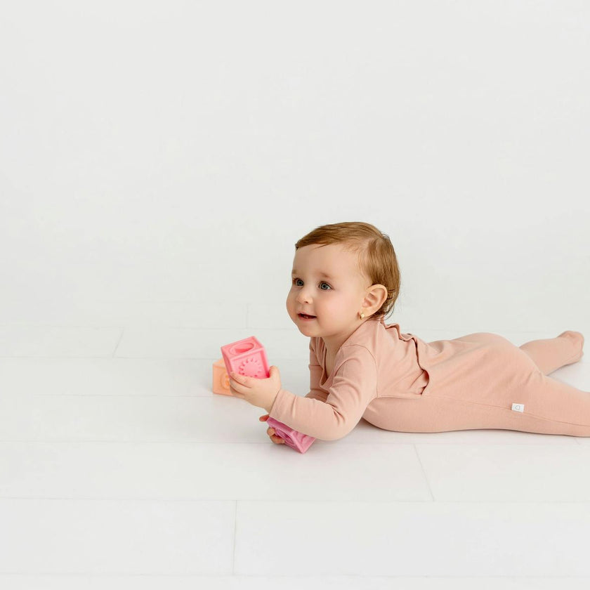 3 Pack Footies- Pink