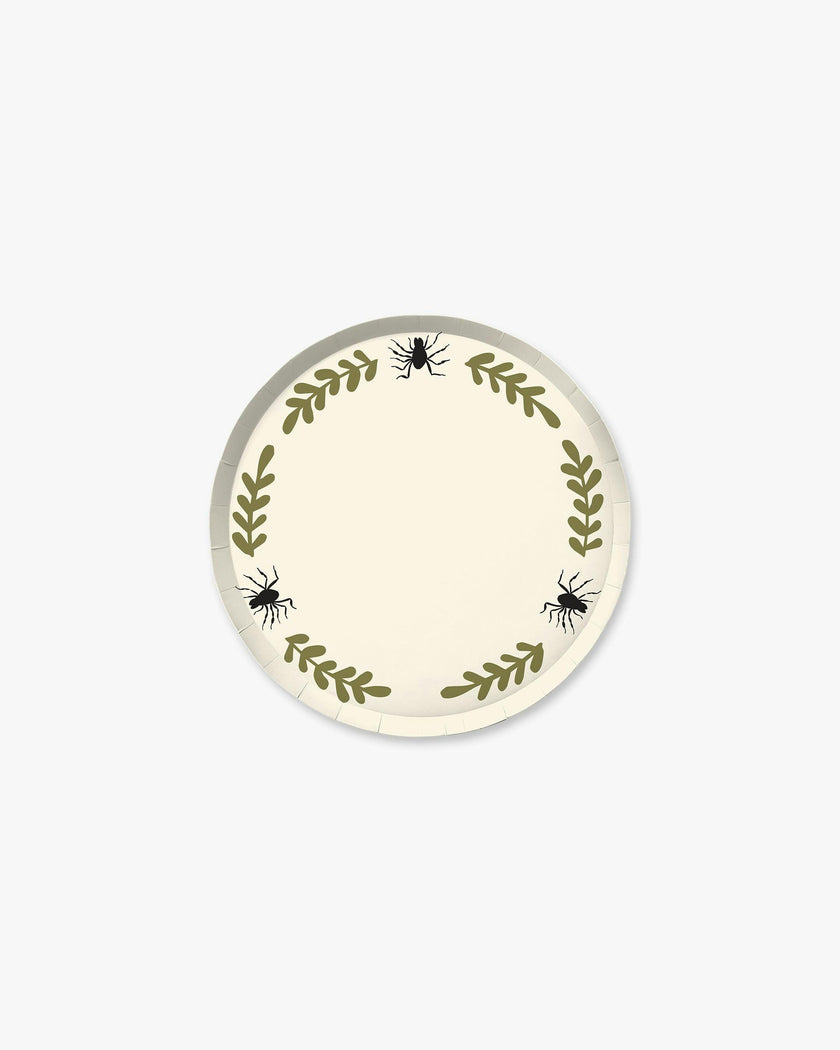 Creepy Casa Hors d'Oeuvres Plate - Bone/Olive