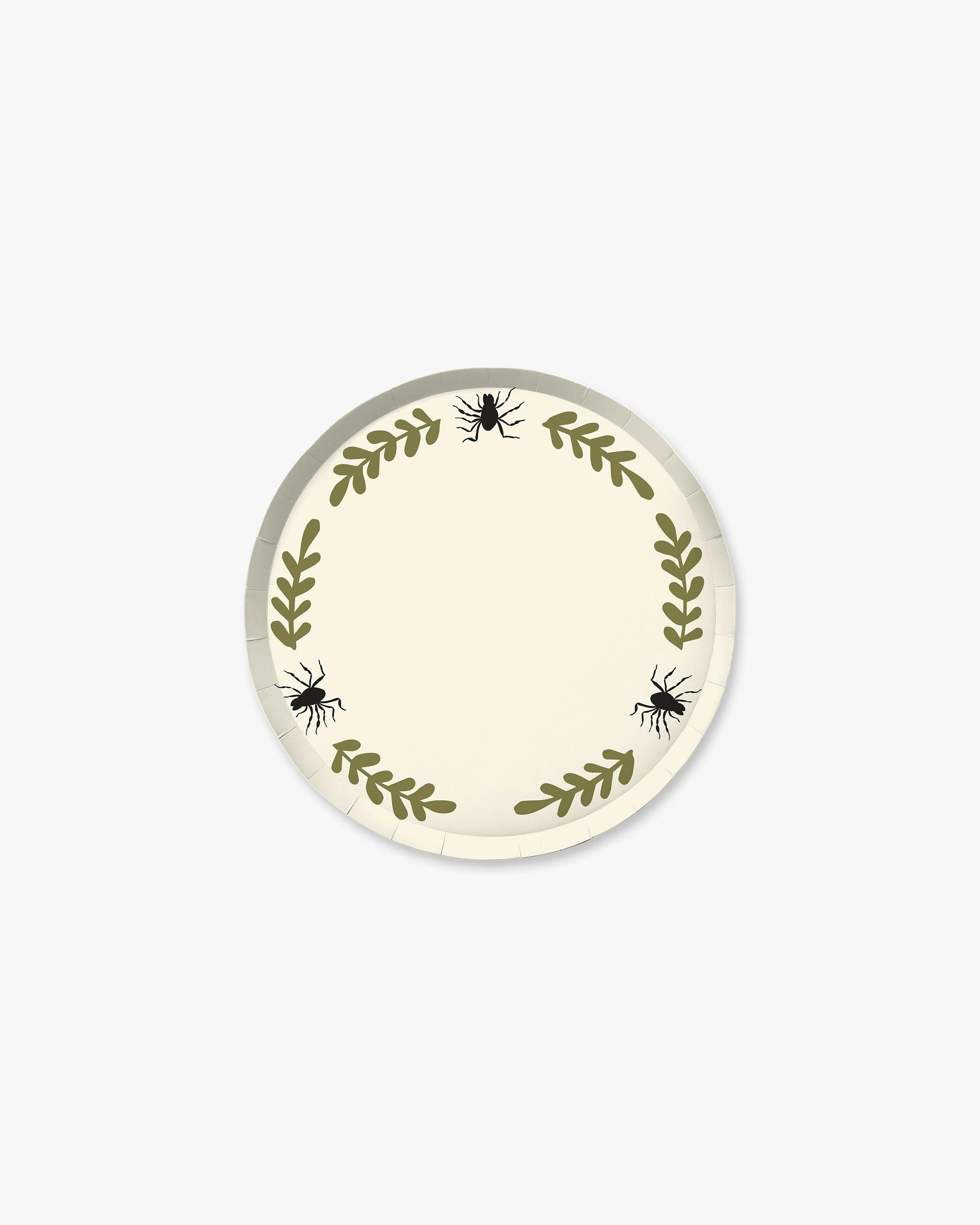 Creepy Casa Hors d'Oeuvres Plate - Bone/Olive