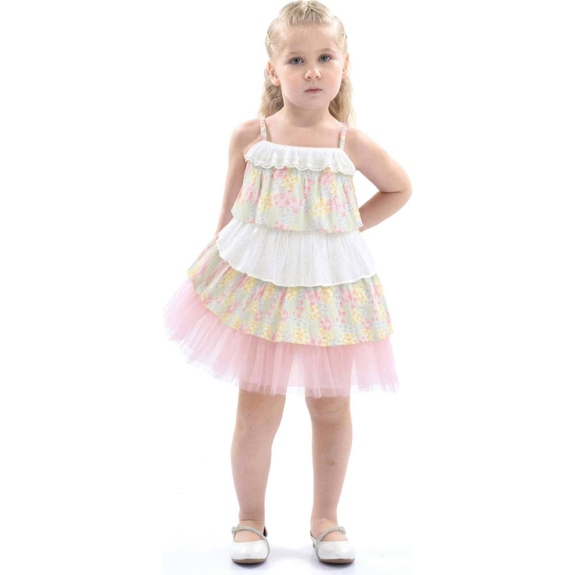 Tiered Warm Floral Dress Set