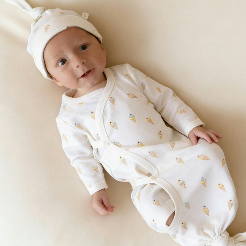 Organic Kimono Knotted Sleep Gown