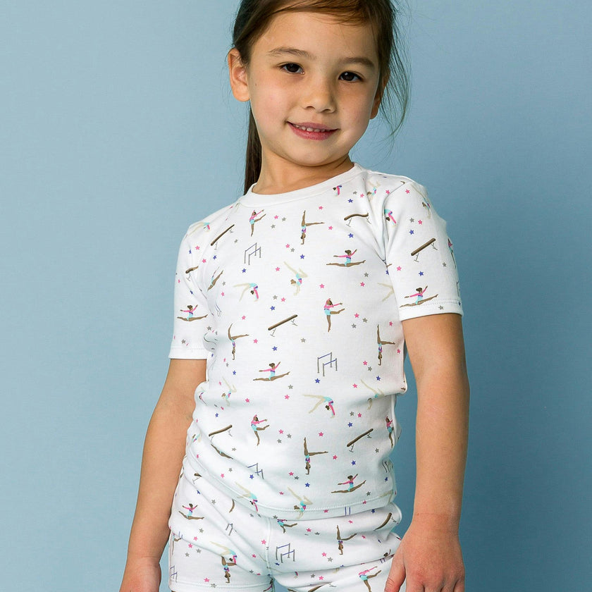 The Organic Short Sleeve Pajama Set [Gymnastics]