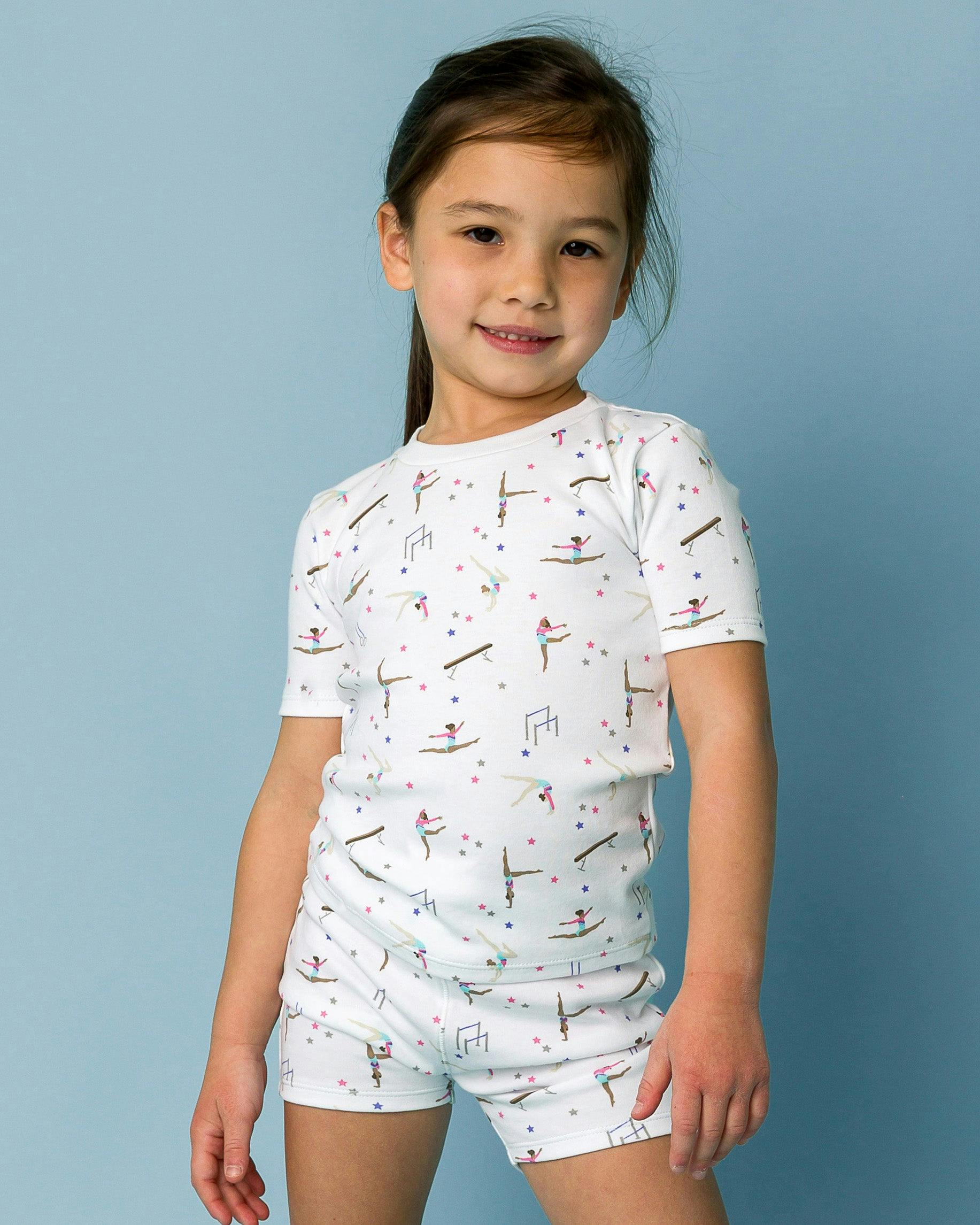 The Organic Short Sleeve Pajama Set [Gymnastics]
