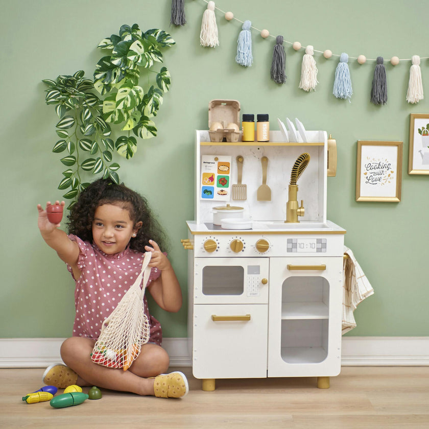 Little Chef Memphis Small Play Kitchen - White/Gold