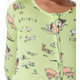 Farm Animals Bamboo Convertible Footie