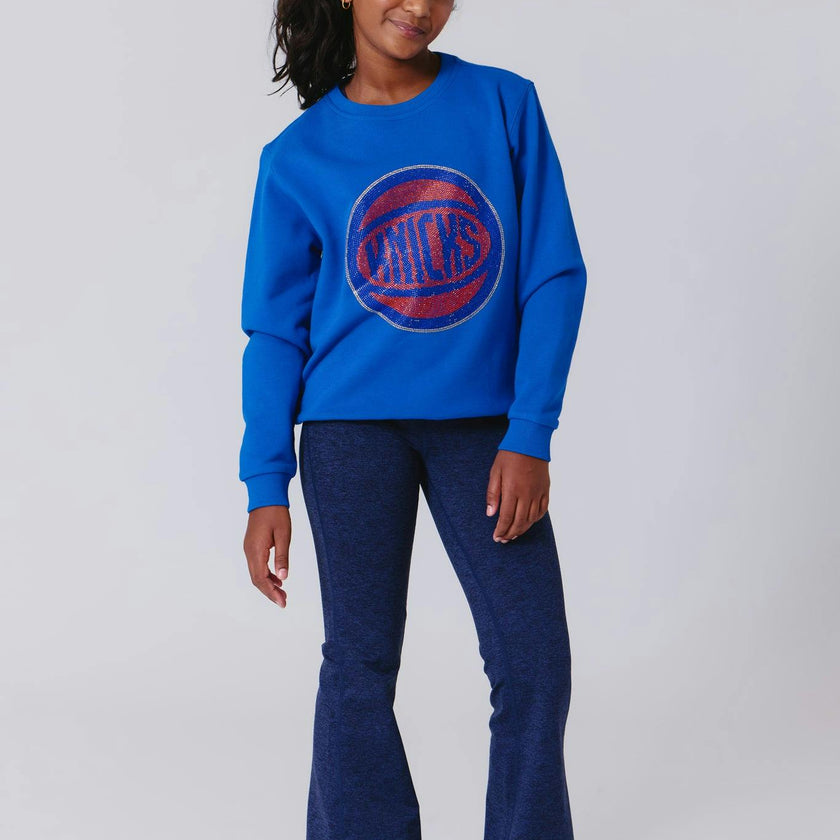 New York Knicks Basketball Girls Crew in Blue Gems