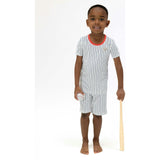 Baseball Stripe - Loungewear Short Set