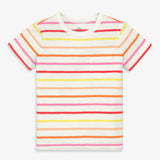 Kids pocket tee in multi stripe