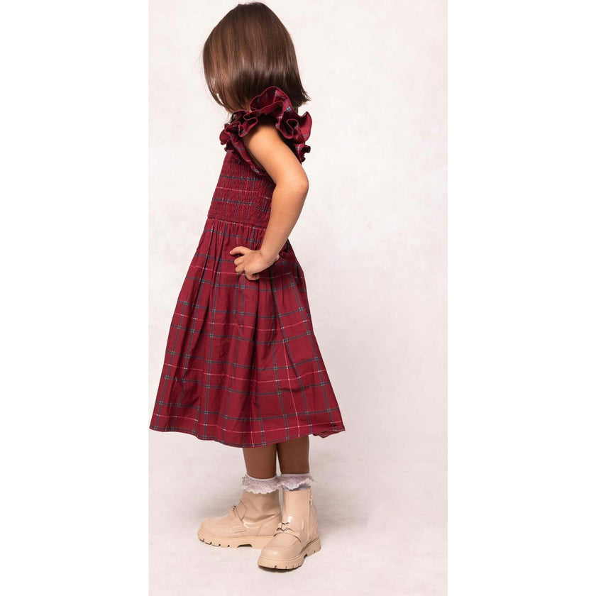Mini Hattie Dress in Burgundy Plaid