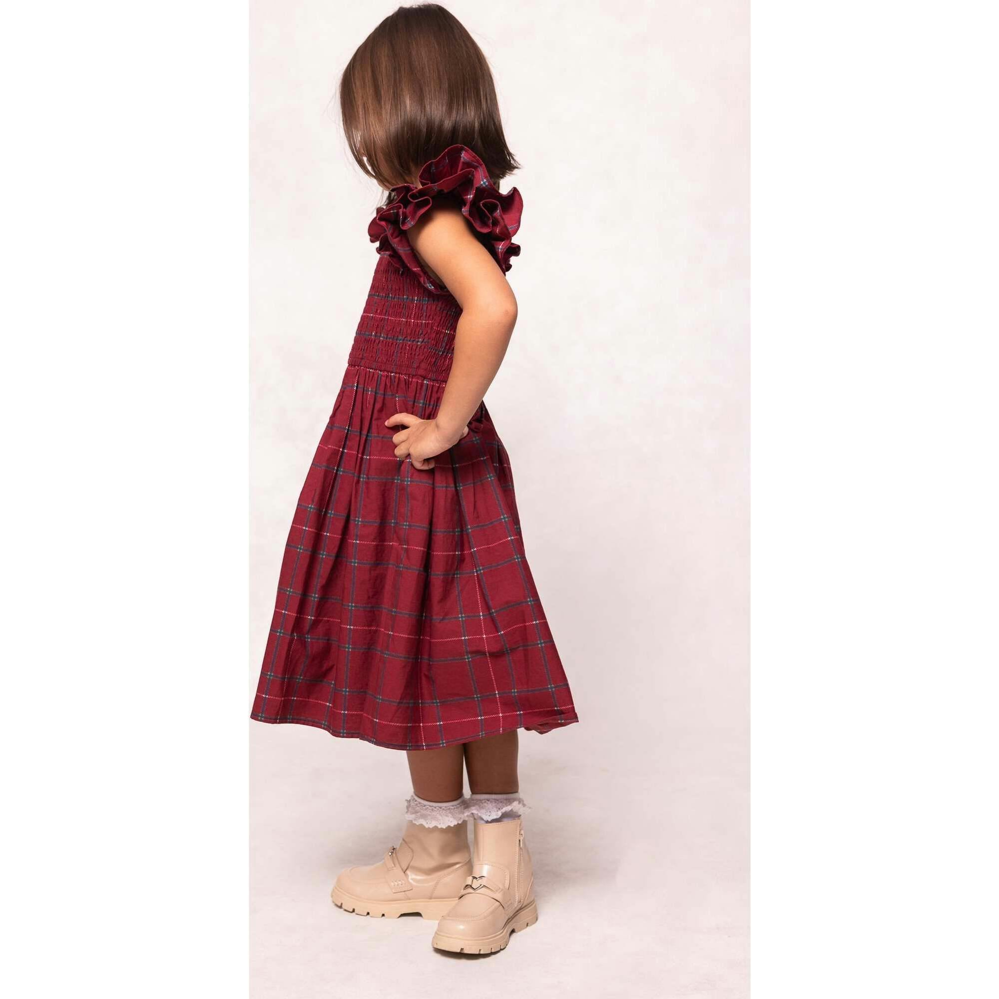 Mini Hattie Dress in Burgundy Plaid