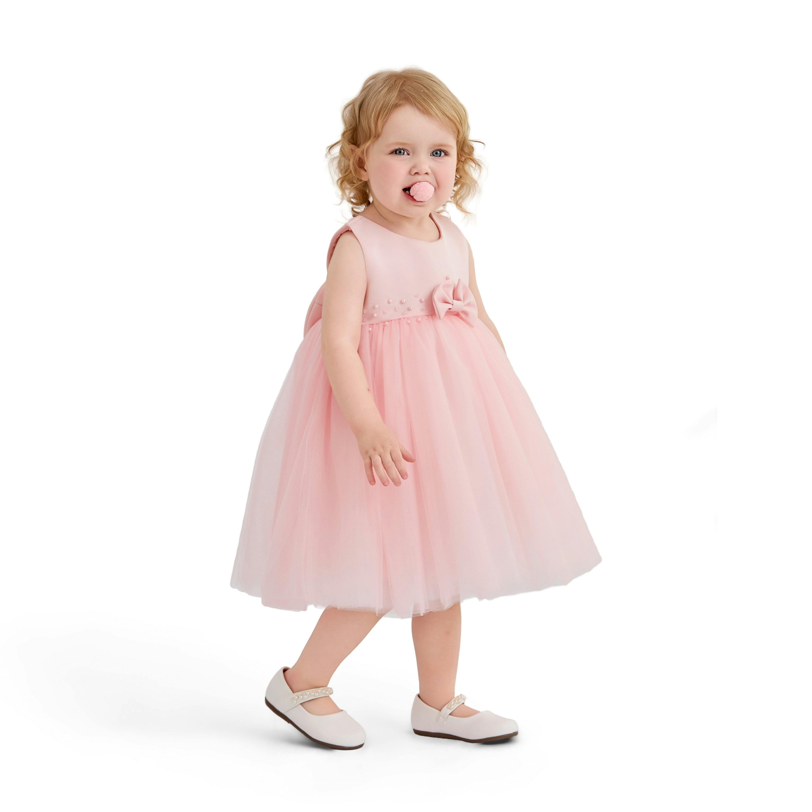 Pink Oravelle Lace Petal Gown