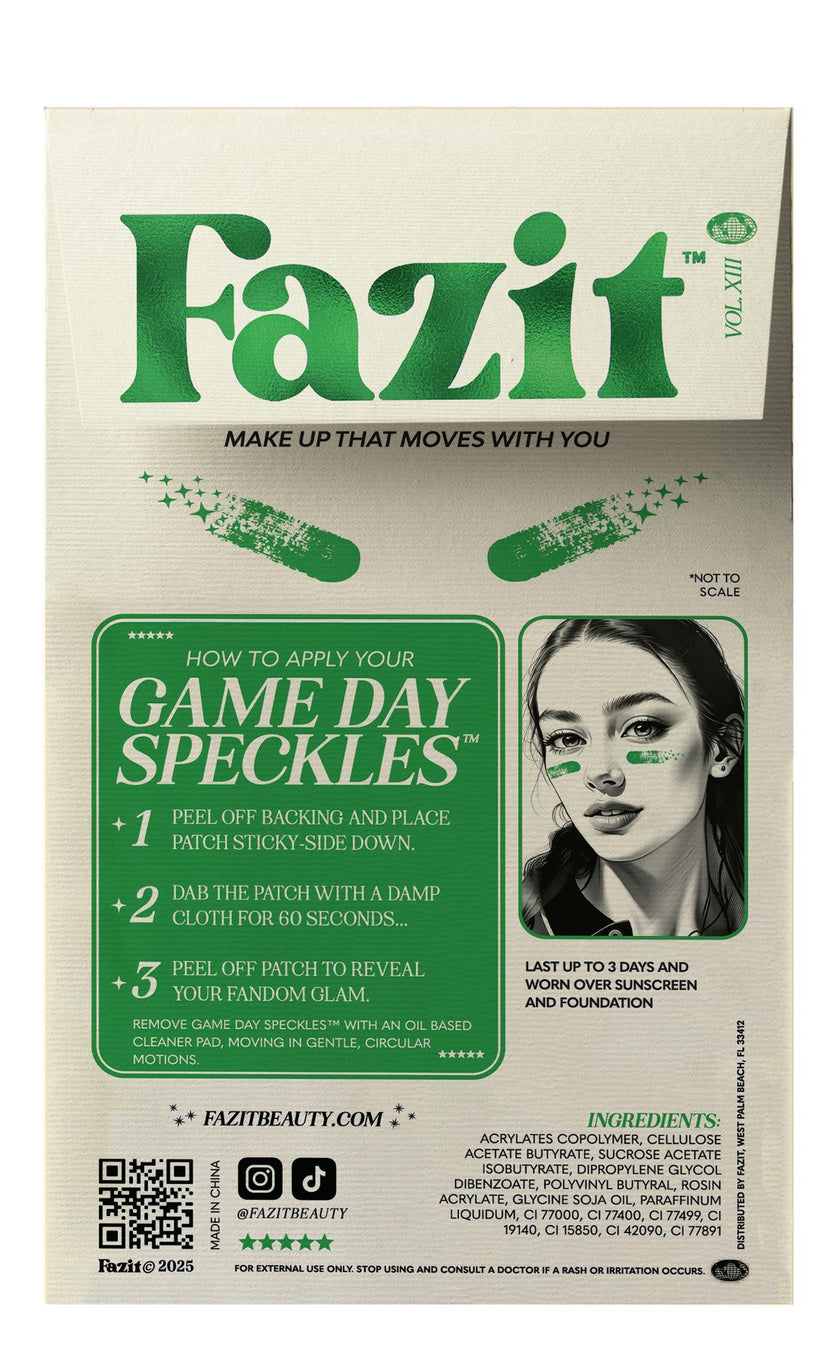 Green Game Day Speckles