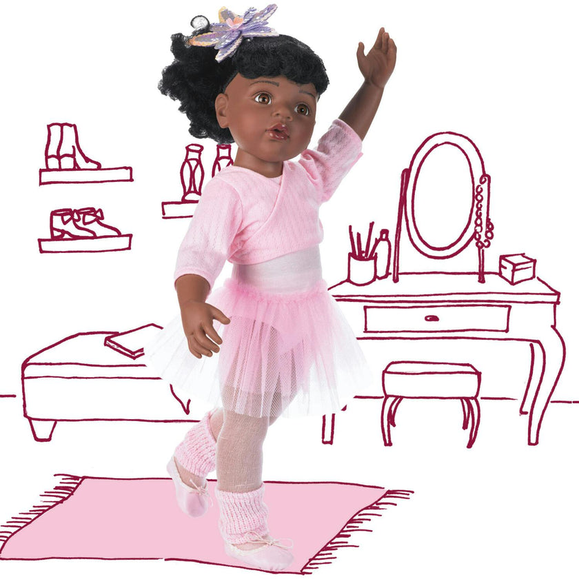 Hannah at The Ballet - 19.5" African American Poseable Doll with Extra Outfit