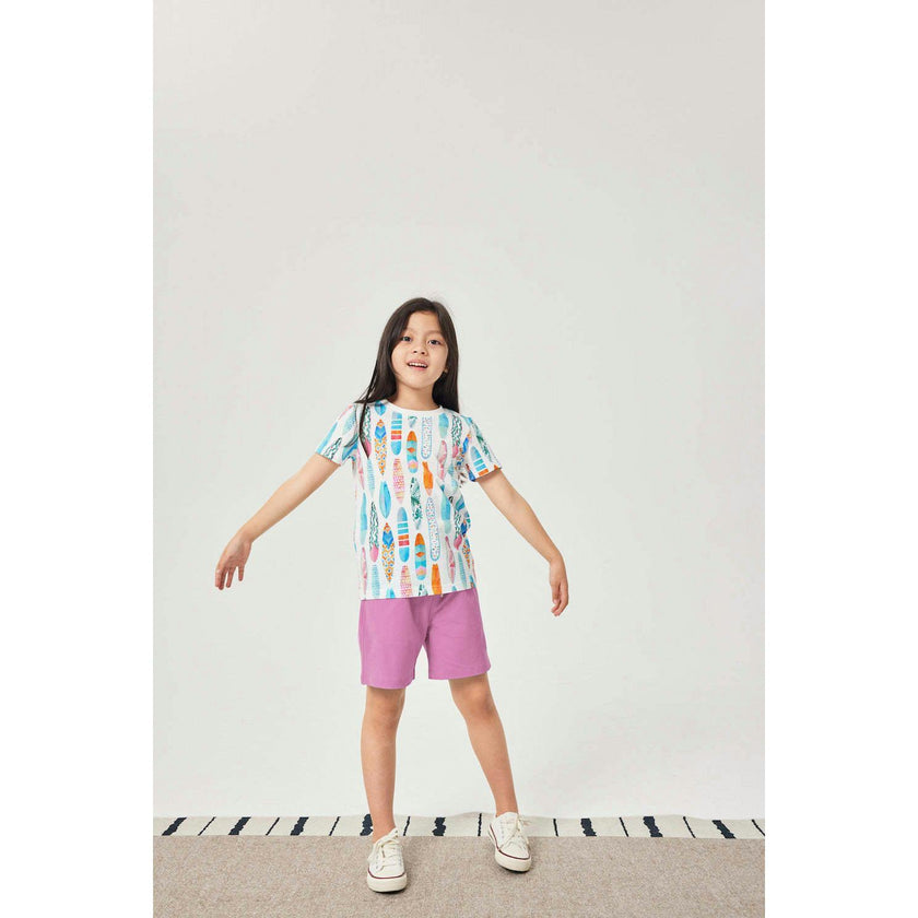 Watercolor Surfboard Short Sleeve Tee
