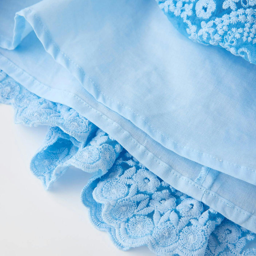 Paloma Lace Frill Mini Dress