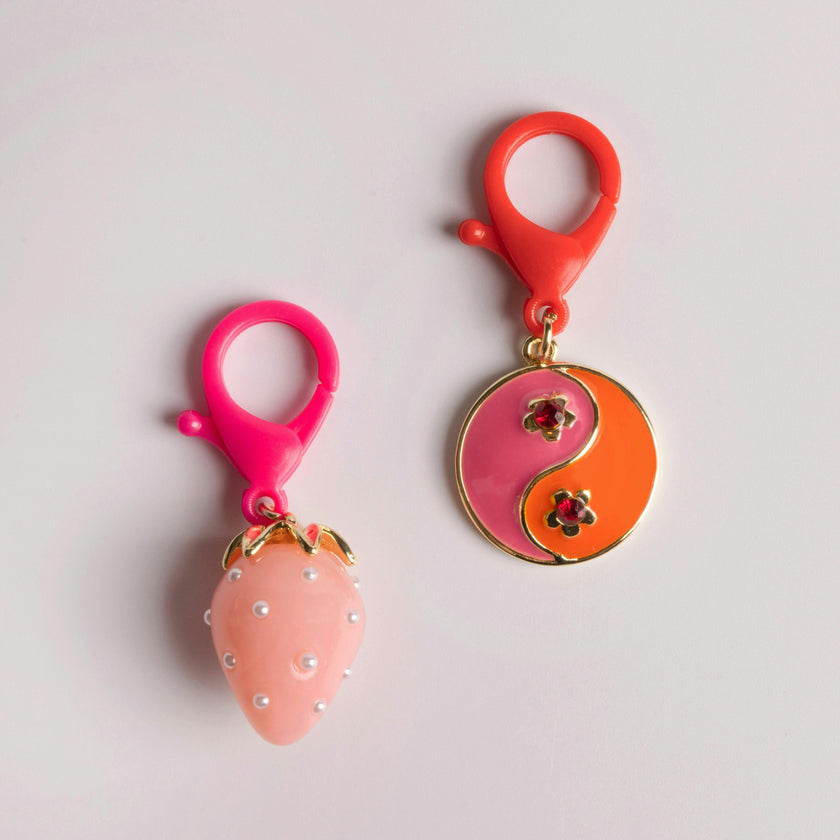 Strawberry Yin Yang Bag Clip Duo