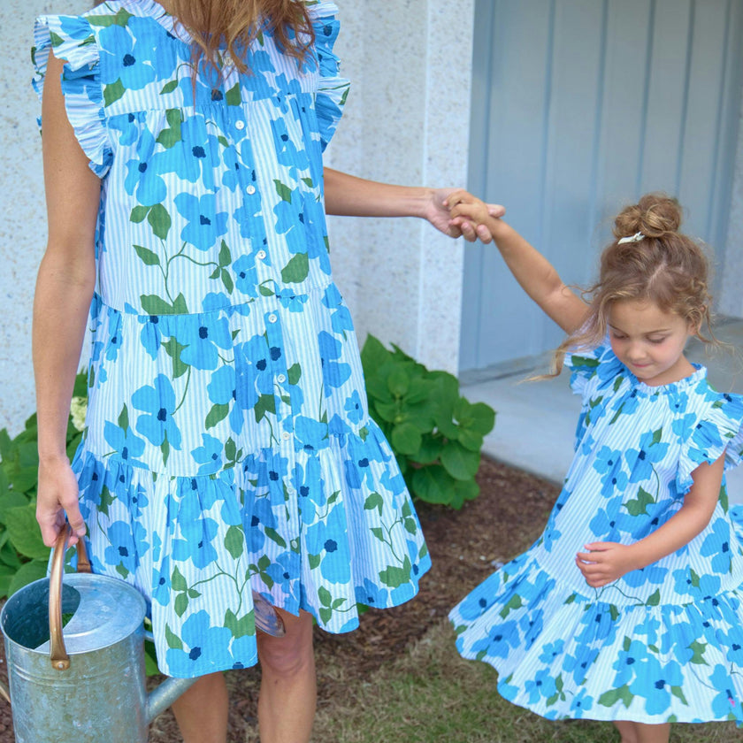 Girls Harper Dress - Hibiscus Floral