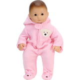15" Doll Fleece Hooded Snowsuit