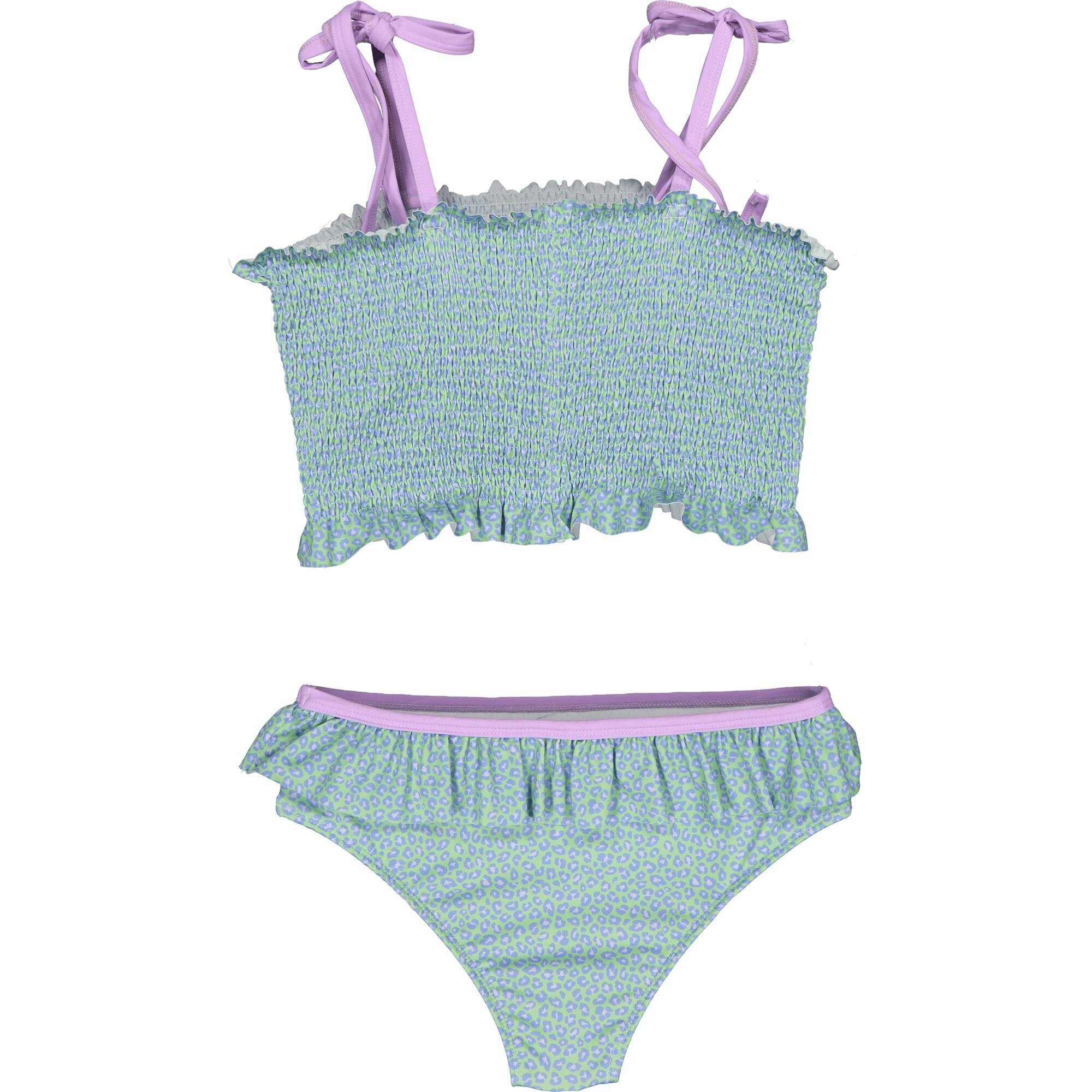 Tiny Animal Dots Smocked Set, Green