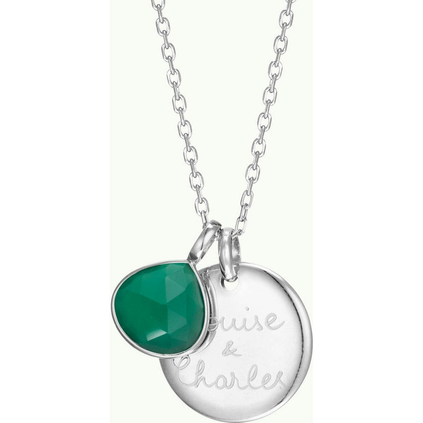 Personalized Gemstone Necklace, Sterling Silver