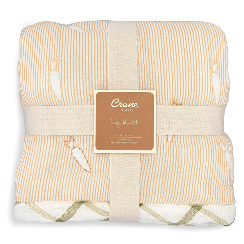 Clementine Fruits & Veggies Cotton Quilted Blanket