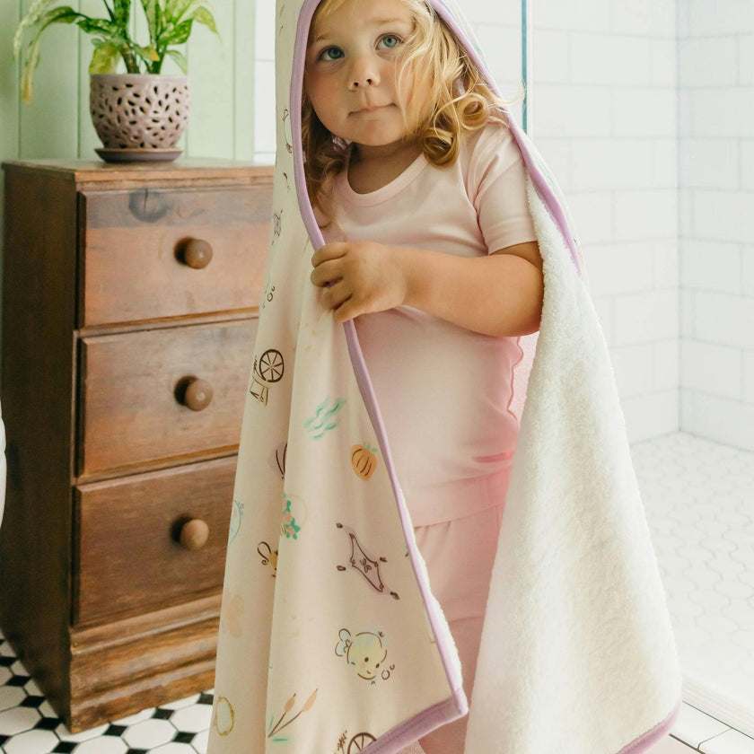 Premium Big Kid Hooded Towel - Enchanted Friends