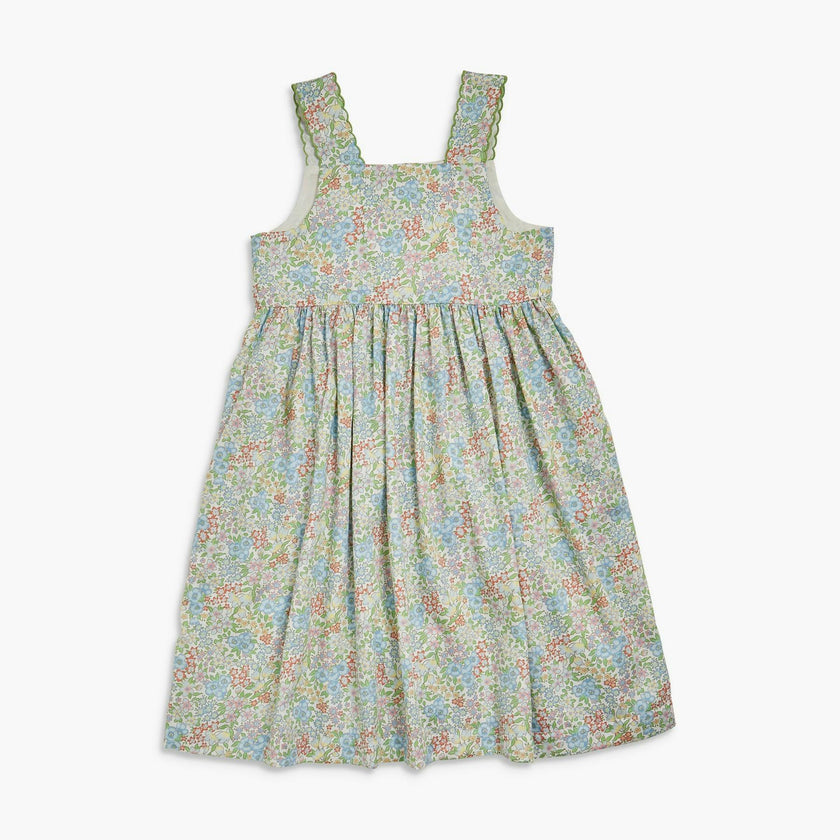 Stripy Dress Mint Blue Floral