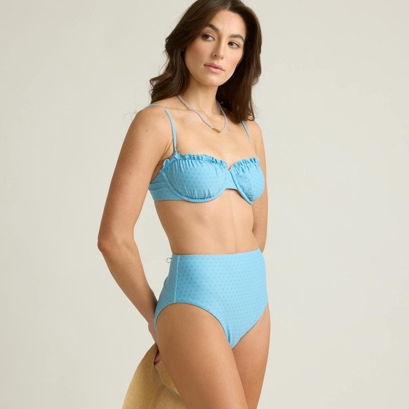 women's le marin dot high waist bikini bottom