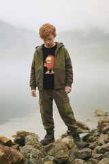 Fleece Bi-Material Sweatpants With Pockets Green