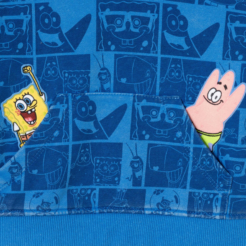 SpongeBob SquarePants™ x Andy & Evan® | Infant (9-24M) Stone-Washed Character Collage Sweatshirt Set