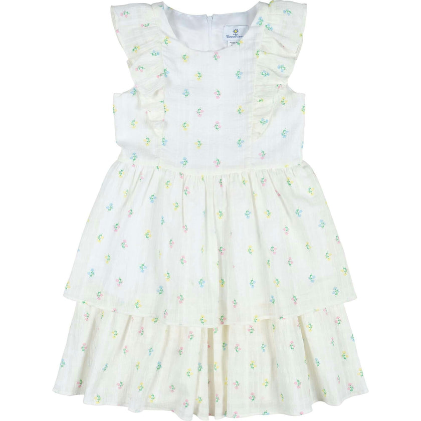Printed Floral Dress With Ruffles