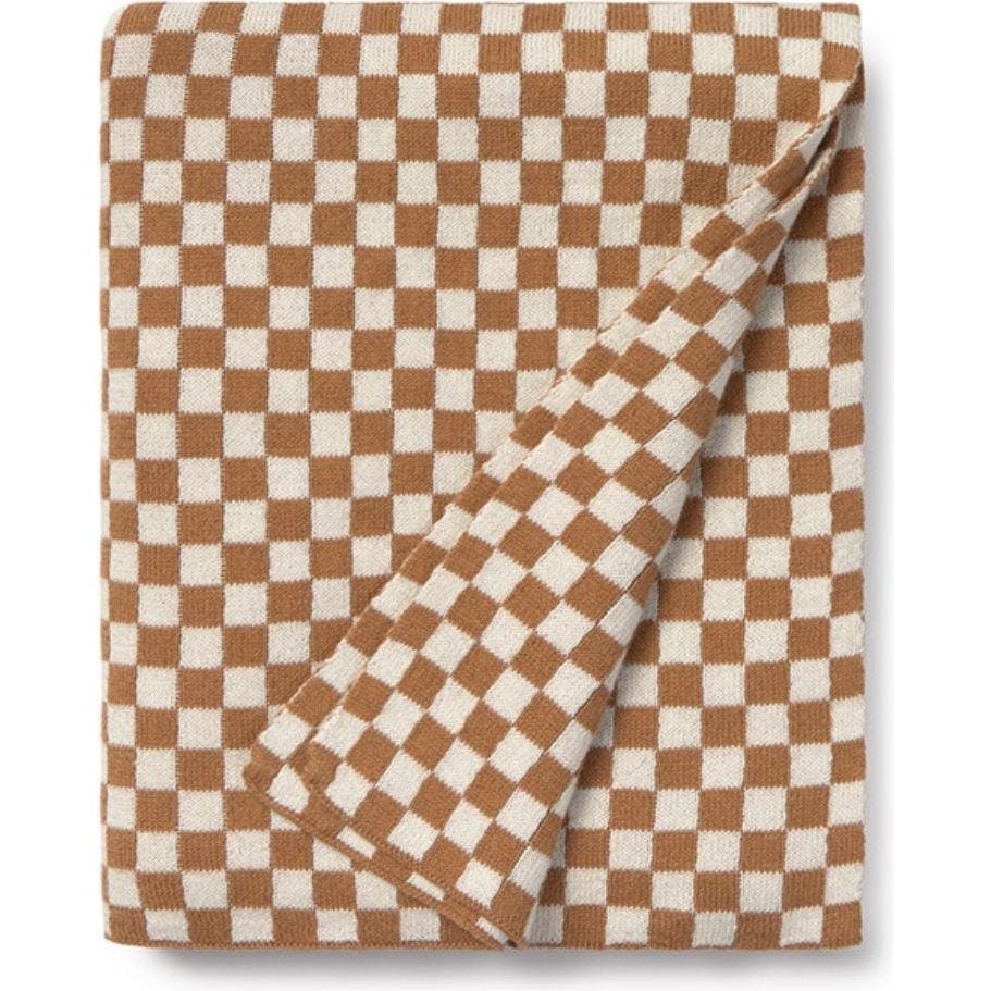 Knitted Blanket Tiles Toffee