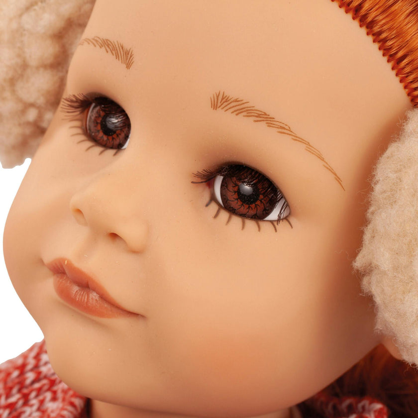 Gotz Hannah & Her – 19.5" Poseable Hard‑Vinyl Standing Doll with Washable Red Hair