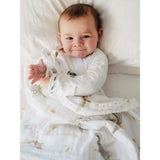 Organic Muslin Four-Layer Reversible Snug Blanket