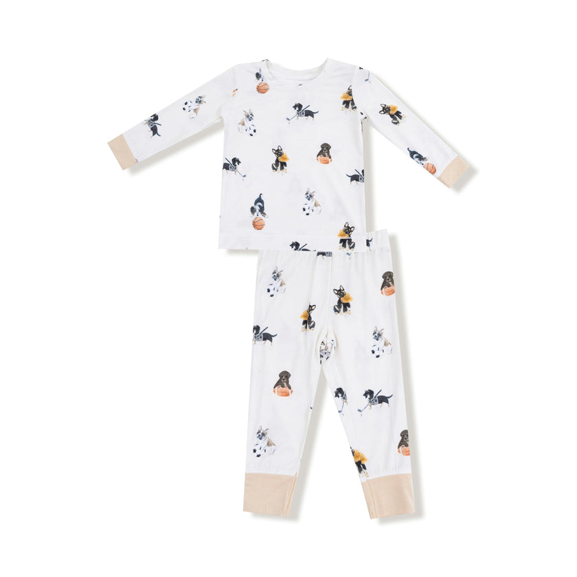 Sporty Puppies - Long Sleeve Loungewear Set