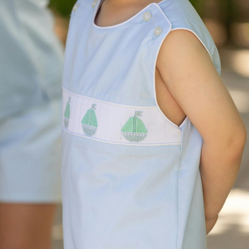 George Jon Jon in Smocked Sailboats