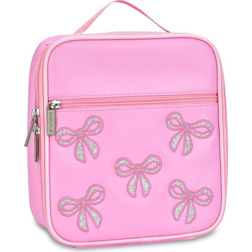 Pink Glitter Bows Lunch Tote