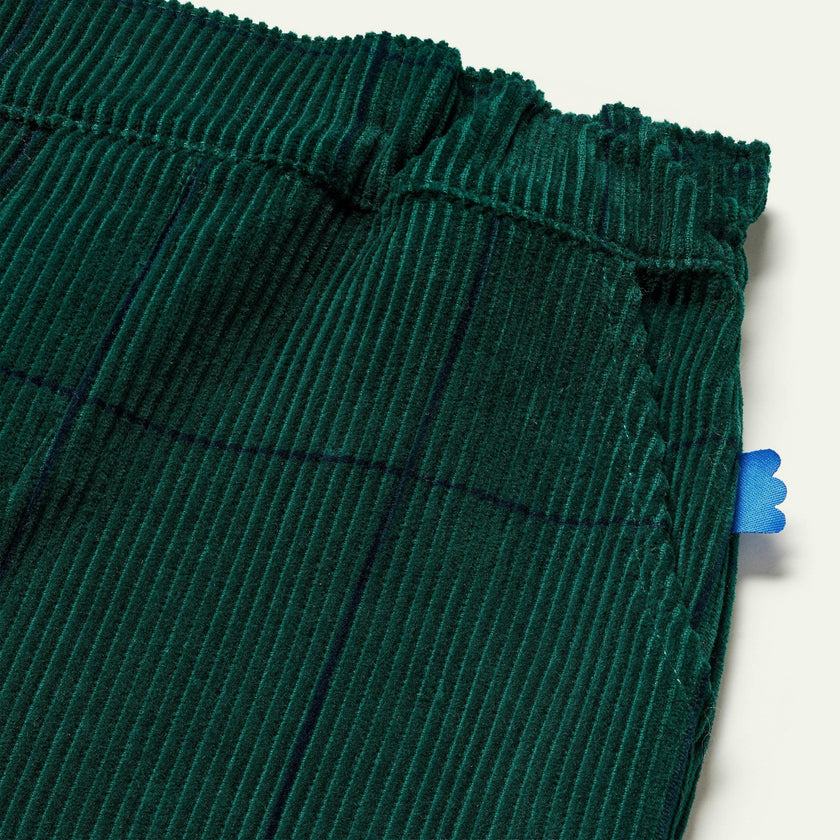 Recycled Cotton Evergreen Grid Corduroy Pant