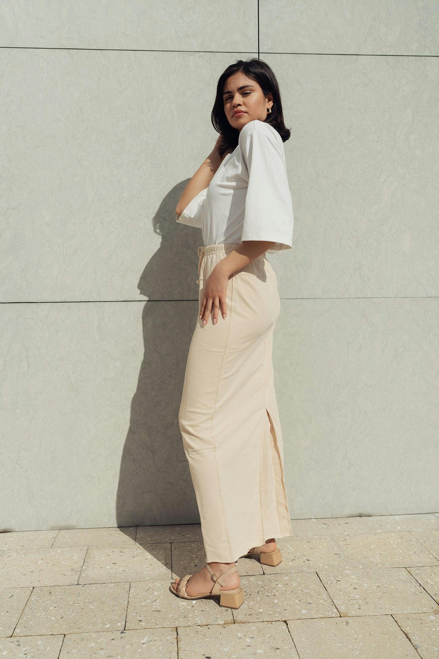 STRAIGHT JERSEY SKIRT