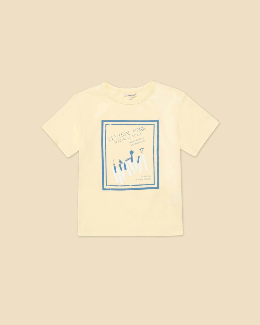 Organic Weekend Tee in Pale Yellow
