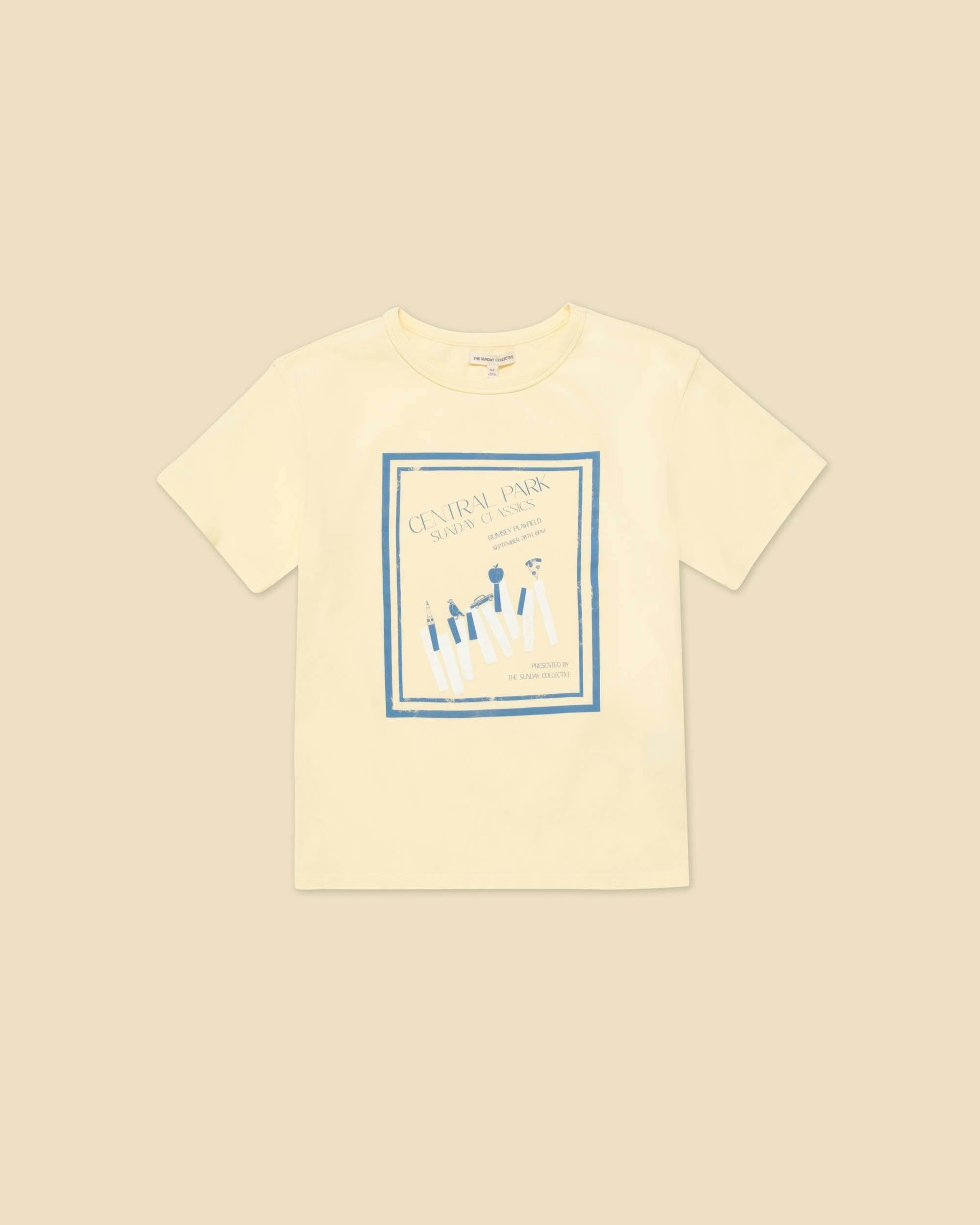 Organic Weekend Tee in Pale Yellow