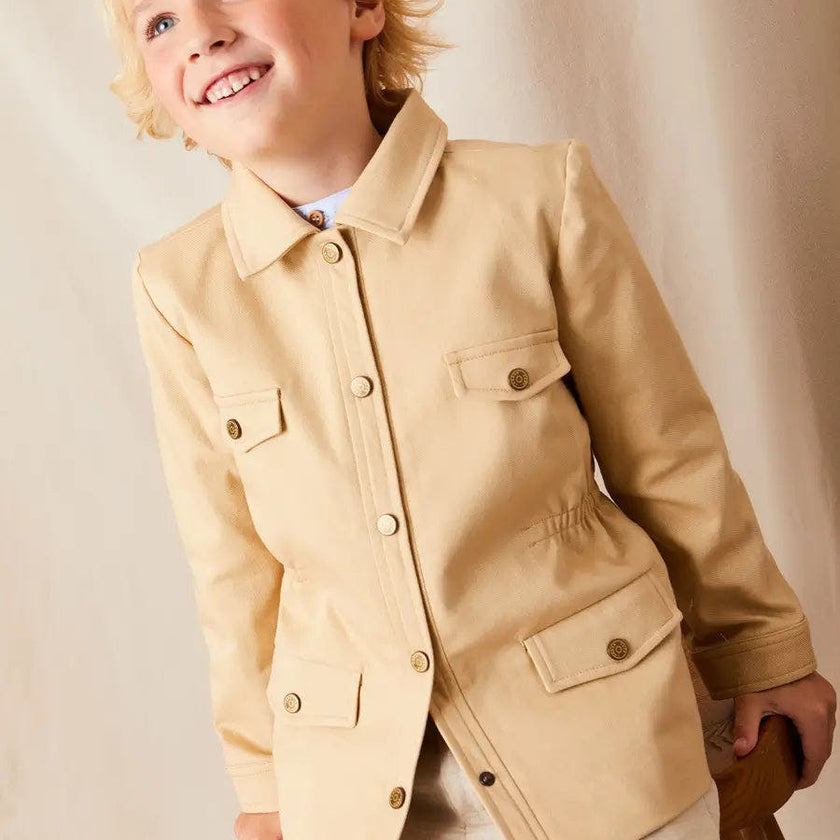 Plain Pocket Detail Trousers in White (4-10yrs)