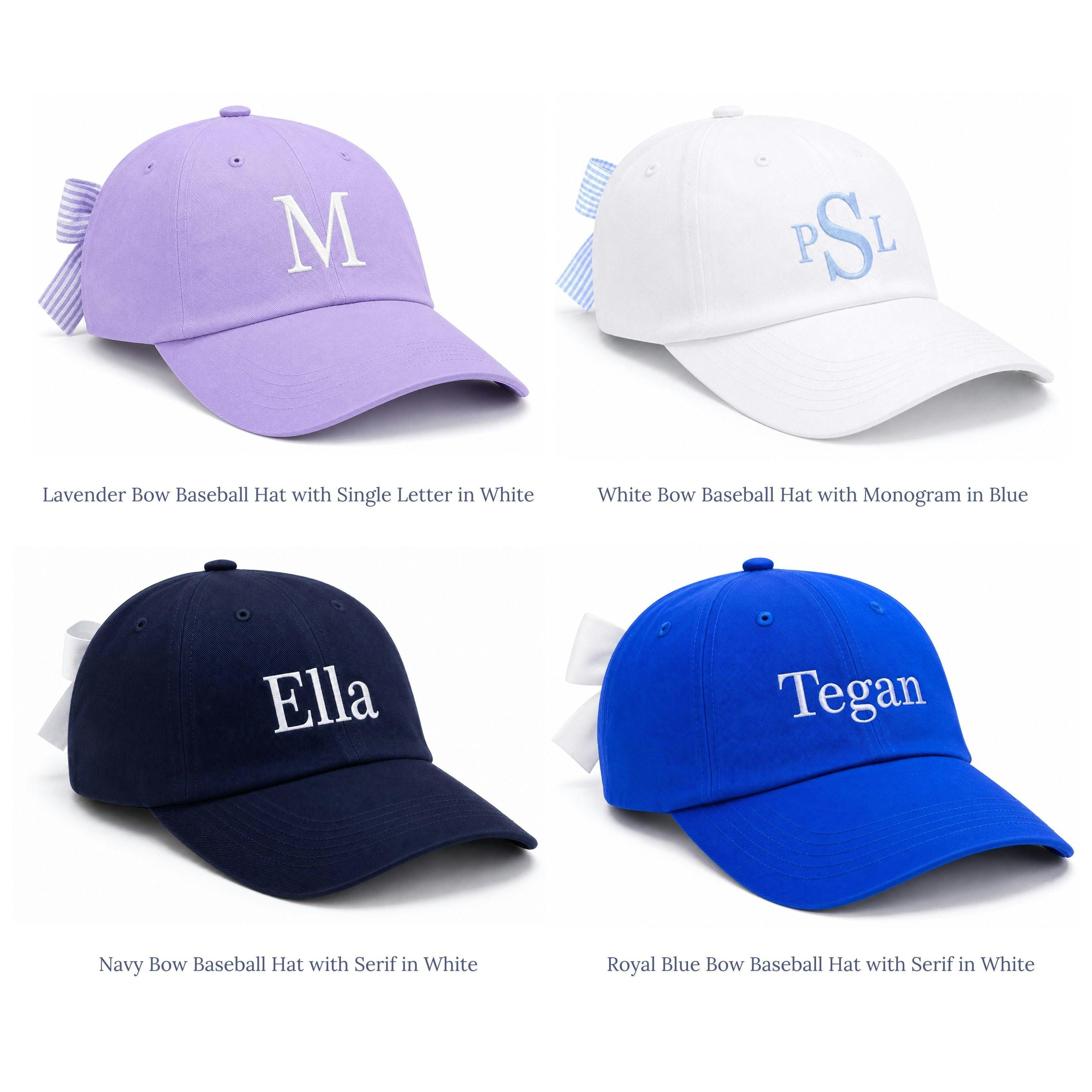 Customizable Bow Baseball Hat