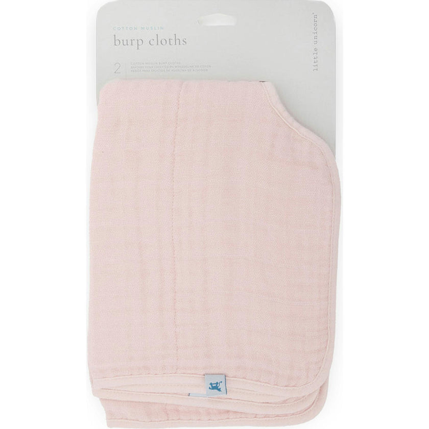Cotton Muslin Burp Cloth 2 Pack - Light Pink