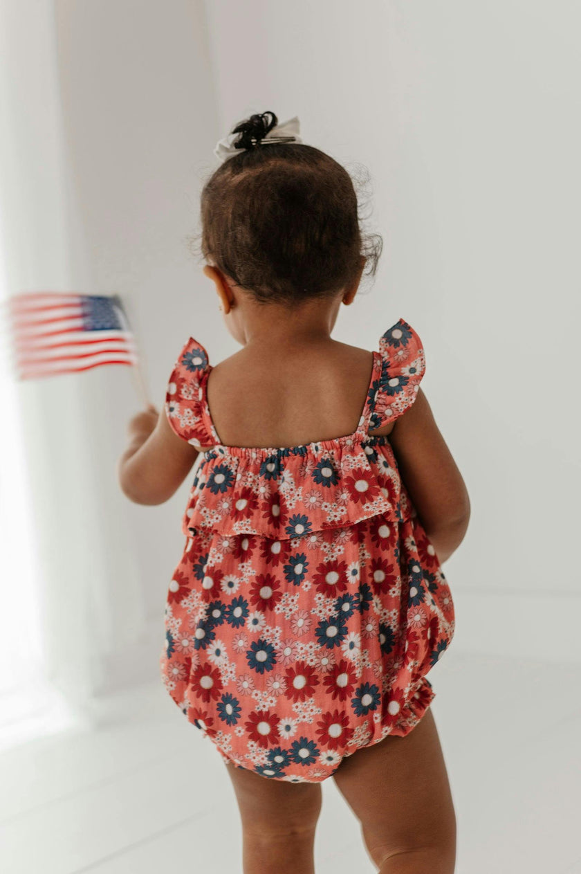 Baby Girl's Gauze Bubble Romper