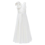White Theia Bow-Embellished Dress
