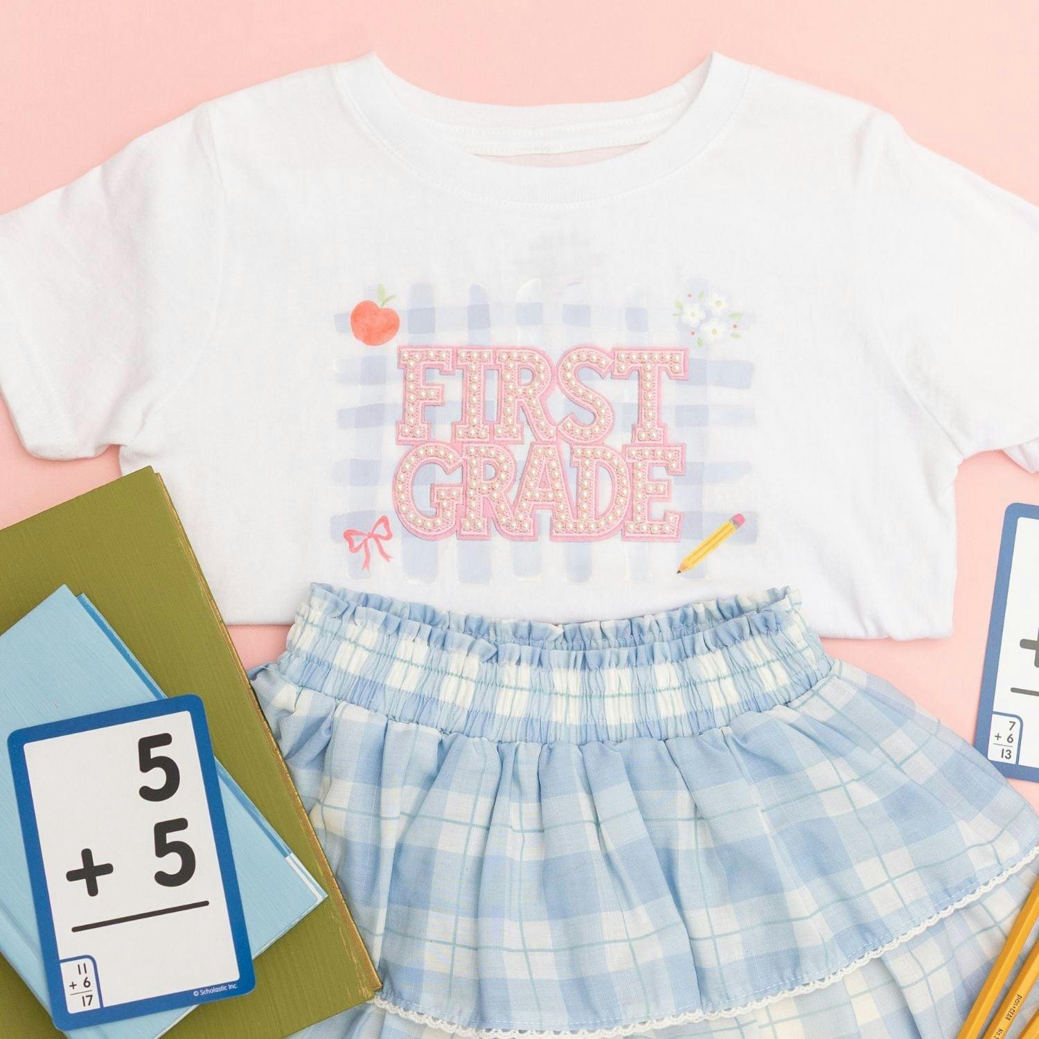 First Grade Pearl Patch Short Sleeve T-Shirt