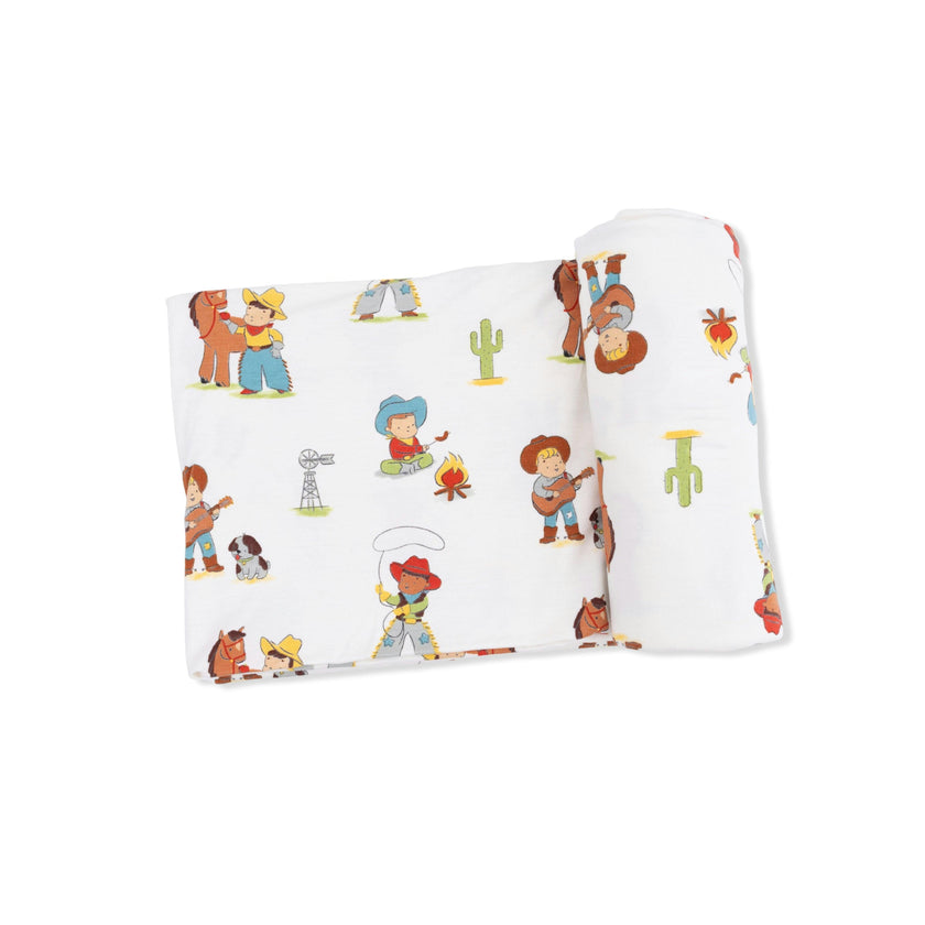 Vintage Cowboys - Swaddle Blanket