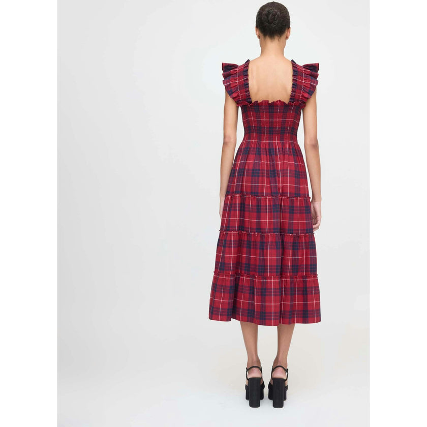 The Ellie Nap Dress - Cherry Tartan